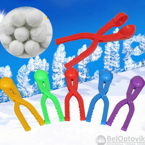 Игрушка для снега Снежколеп форма Мяч (снеголеп) диаметр шара 7 см, дл.37 см Красный - фото 1 - id-p179630793