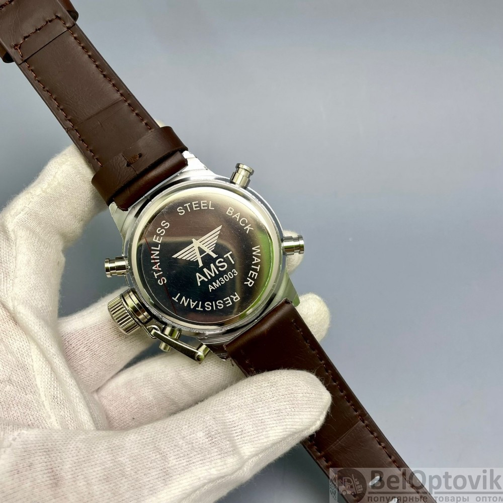 Кварцевые часы AMST 3003 качество A Черные - фото 8 - id-p179628618