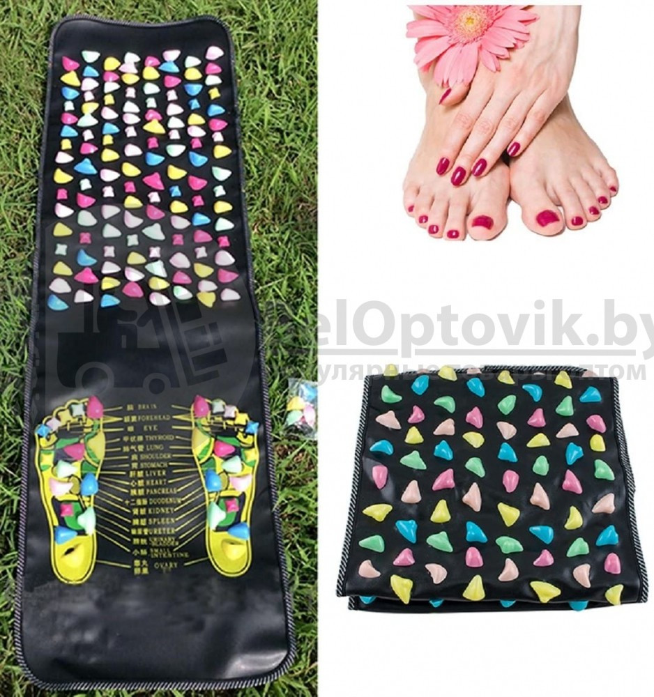 Массажный коврик для ног (ортопедический коврик) Foot-Massage MAT Камушки (175,0 35,0 см) - фото 10 - id-p179629738