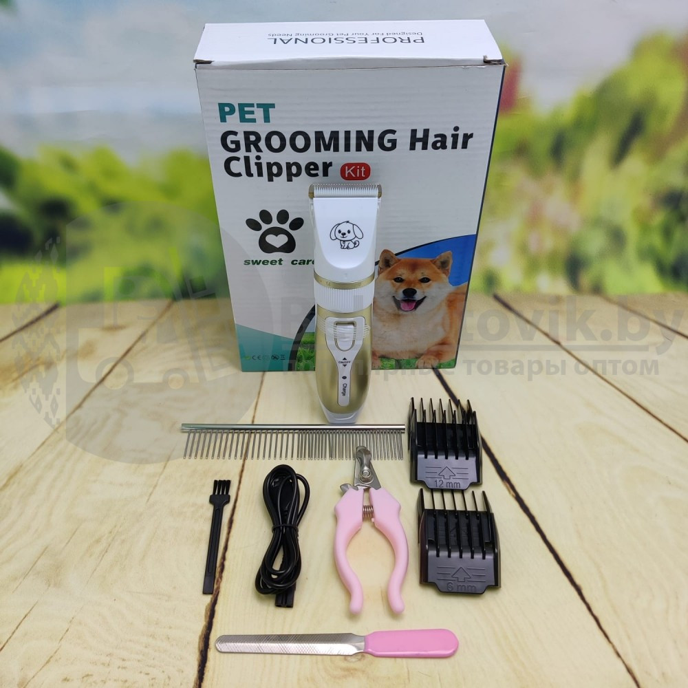 Машинка электрическая (грумер)для стрижки животных PET Grooming Hair Clipper kit - фото 3 - id-p179626661