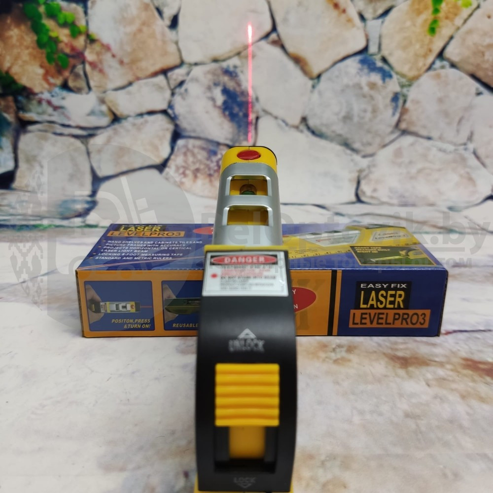 Лазерный строительный уровень Laser Levelpro3 со встроенной рулеткой 2,5 м - фото 4 - id-p179628651