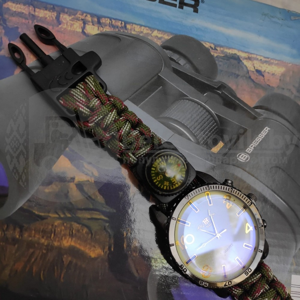 Часы на браслете из паракорда для выживания Nage - фото 3 - id-p179629756