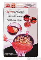 Дуршлаг-накладка для слива воды (кухонный фильтр) Better Strainer, фото 1