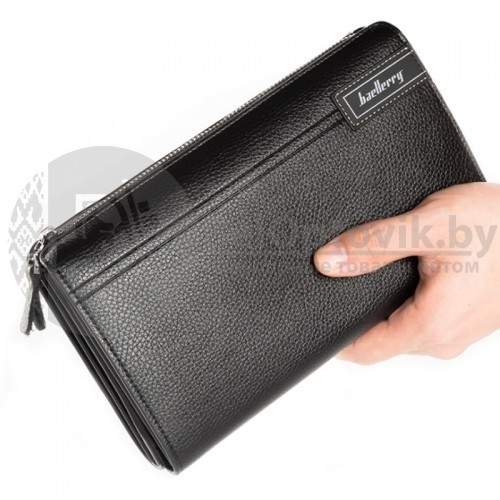 Мужское портмоне клатч на молнии, с ручкой Baellerry Maxi Libero S1001 Коричневое - фото 6 - id-p179629777