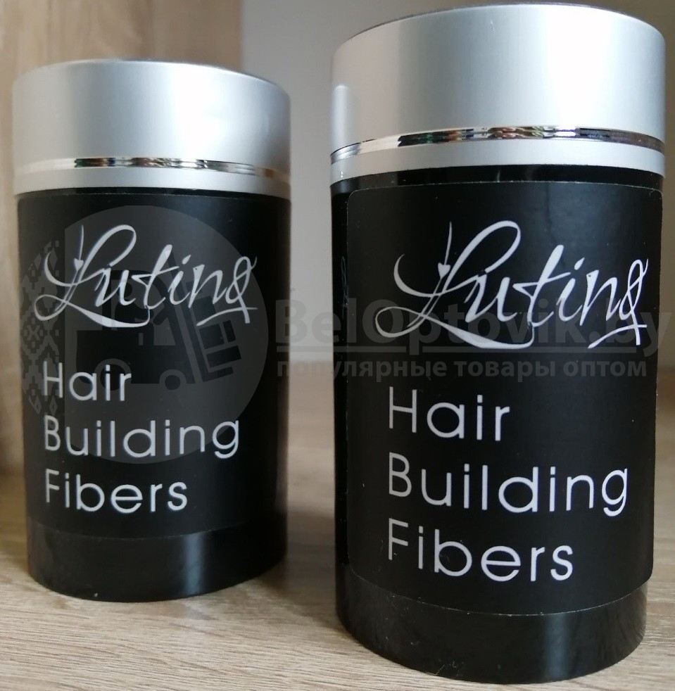 Загуститель волос Lutino Hair building fibber (Black), 25g - фото 5 - id-p179630969