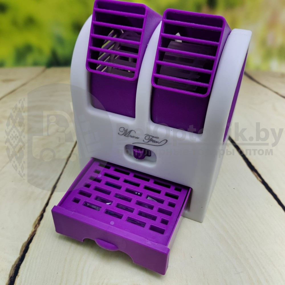 Мини вентилятор - охладитель воздуха Mini Fan Фиолетовый - фото 5 - id-p179626751