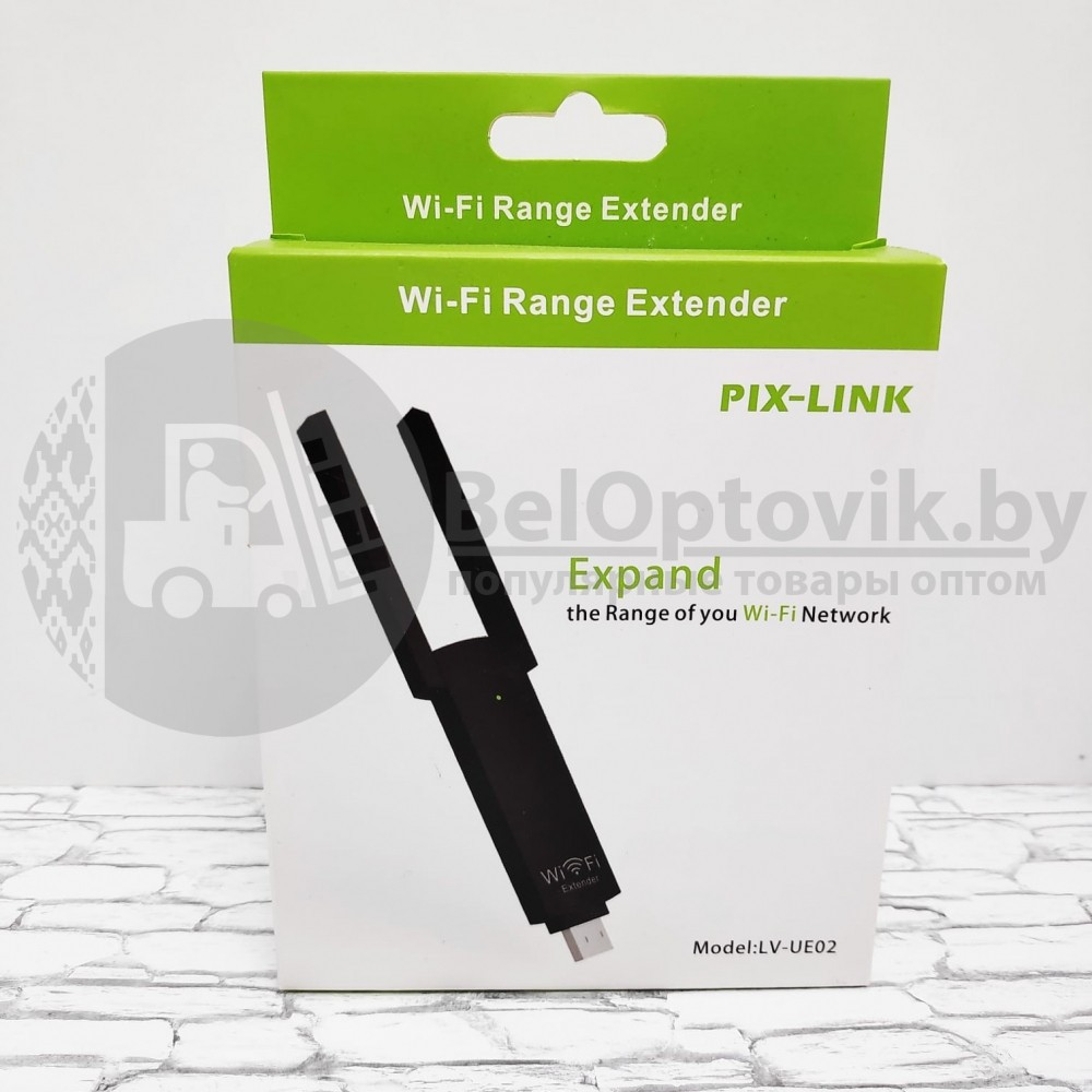 PIX-LINK 300 Мбит/с Универсальный беспроводной USB адаптер усилитель с двойной антенной LV-UE02 - фото 8 - id-p179628745