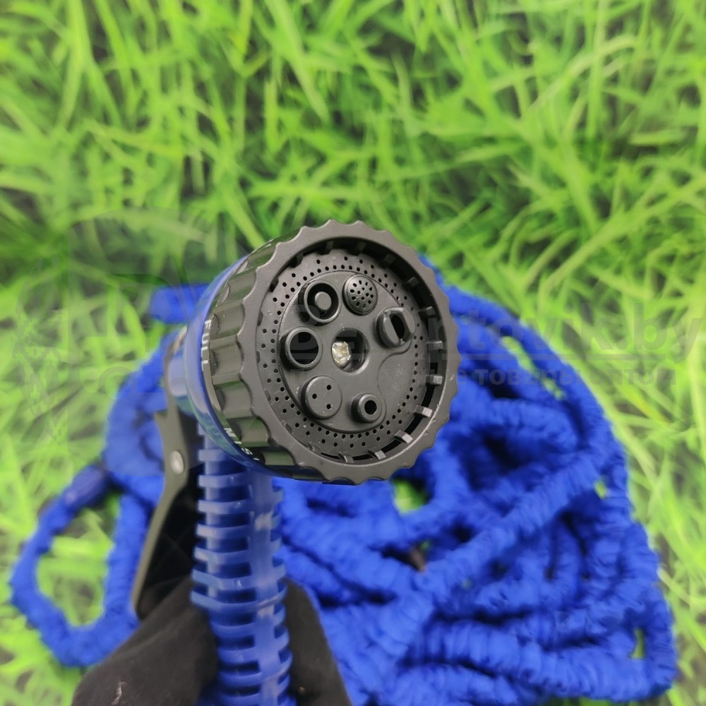 (КАЧЕСТВО) Шланг Xhose (Икс-Хоз) 60 метров поливочный (Икс-Хоз) саморастягивающийся с пульверизатором Синий - фото 6 - id-p179632035