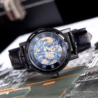 Мужские часы Winner Blue Dial Skeleton, фото 1