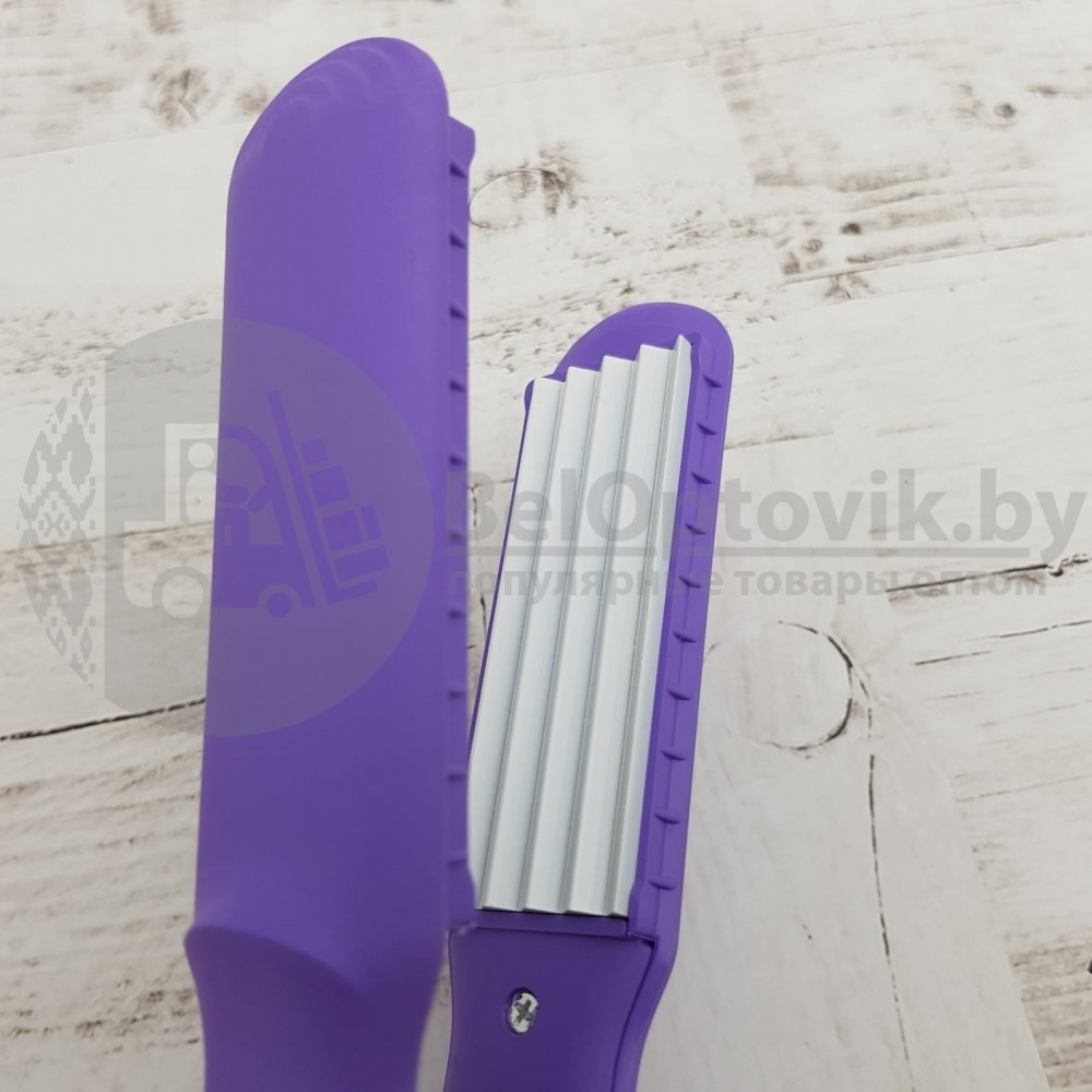 Керамический стайлер Плойка-гофре 3,0 см шир. для укладки волос NOVA SX-8006 Гофре Фиолетовая (лаванда) - фото 10 - id-p179626785