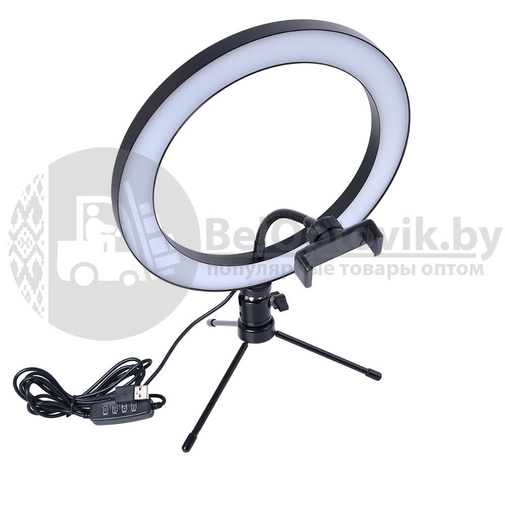 Кольцевая светодиодная лампа подсветка (селфи кольцо) MINI RING FILL Light LED 160 / d 26 см ШТАТИВ - фото 6 - id-p179628807