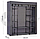 Шкаф складной каркасный тканевый STORAGE WARDROBE mod.YG - 05. Трехсекционный. 130х45х175 см. Коричневый, фото 2