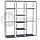 Шкаф складной каркасный тканевый STORAGE WARDROBE mod.YG - 05. Трехсекционный. 130х45х175 см. Коричневый, фото 3