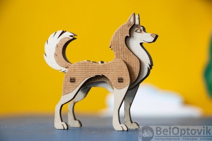 Деревянный конструктор UNIT (сборка без клея) Собака UNIWOOD