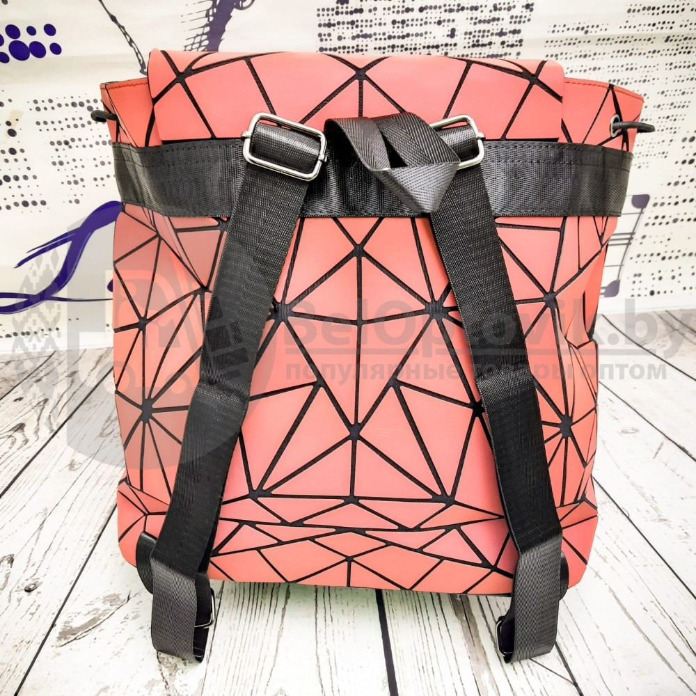 Светящийся неоновый рюкзак-сумка Хамелеон. Светоотражающий рюкзак Геометрия - фото 8 - id-p179628924