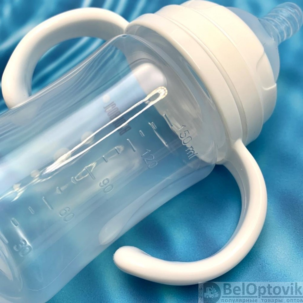 Бутылочка для кормления ULTRA MED с широким горлышком, съемными ручками, 150 мл (с 0 месяцев) - фото 2 - id-p179634369