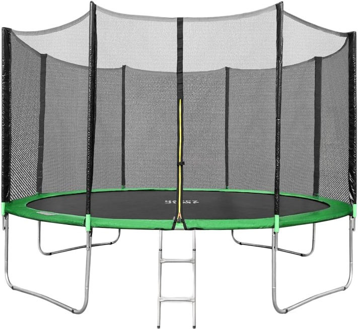 Батут Happy Jump 13ft Pro 404 см с внешней сеткой и лестницей - фото 1 - id-p179634353