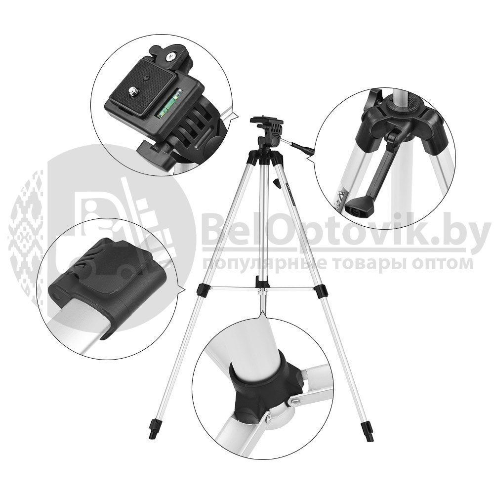 Штатив для камеры и телефона Tripod 330A (52-135 см) с непромокаемым чехлом - фото 3 - id-p179626967