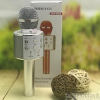 Беспроводной Bluetooth микрофон WS-858 (CT007) Серебро