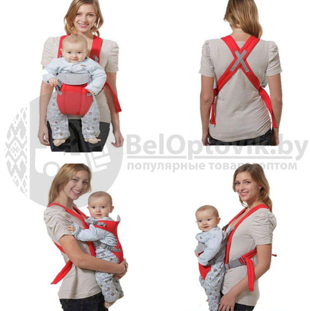 Рюкзак-слинг (кенгуру) для переноски ребенка Willbaby Baby Carrier, (3-12 месяцев) Красный - фото 5 - id-p179626992