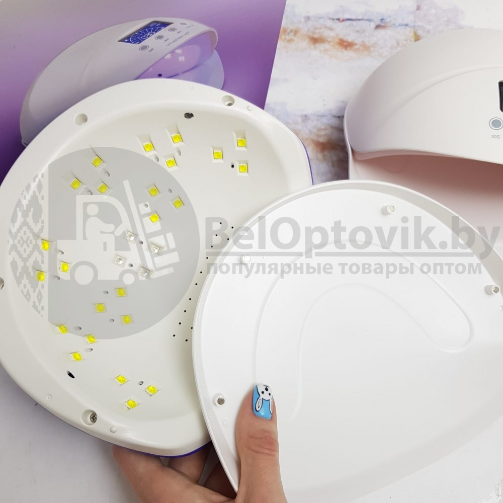 Гибридная лампа для маникюра (лампа для сушки ногтей) Nail LAMP 50 W LED UV для двух рук Бирюзовый корпус - фото 8 - id-p179627001