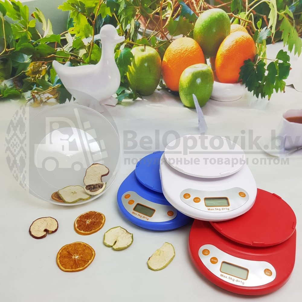 Весы кухонные электронные с чашей Feilite KE-1, нагрузка до 5 кг Белый корпус - фото 6 - id-p179627025