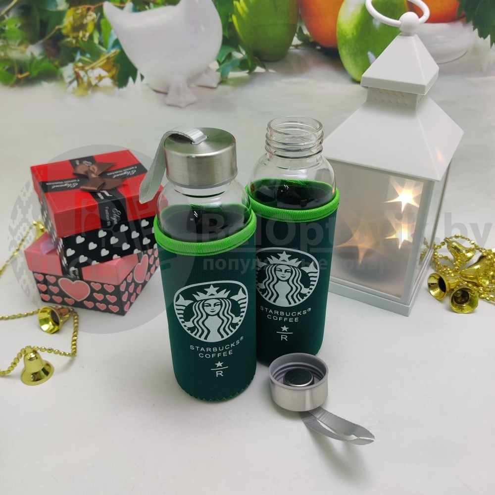 Бутылка для воды Starbucks coffee 300 мл в чехле - фото 8 - id-p179629098