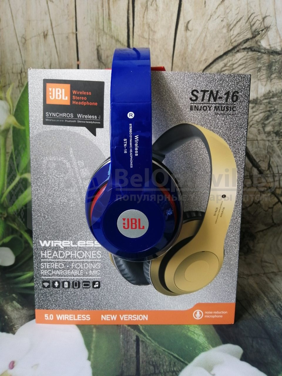 Беспроводные Bluetooth 5.0 наушники JBL STN-16 ENJOY MUSIC Чёрные - фото 2 - id-p179629106