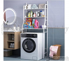 Стеллаж - полка напольная трёхъярусная Washing machine storage rack для ванной комнаты над стиральной машиной