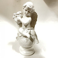Статуэтка ангел с арфой на шаре белый 34см. арт. кл-1336