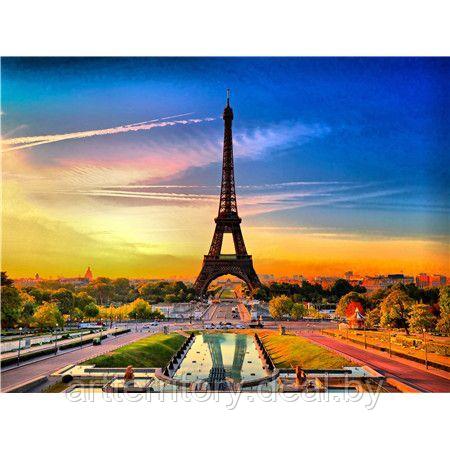 Алмазная живопись на подрамнике 40х50см "Краски Парижа", Azart