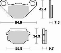 Колодки тормозные 743SM1 Braking (Италия)