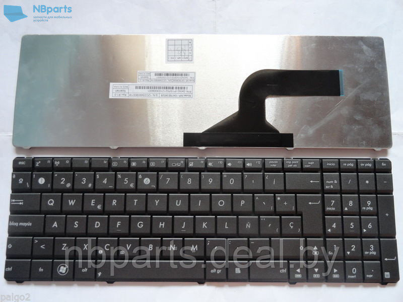 Клавиатура для ноутбука Asus N53 Black, Small Enter, US