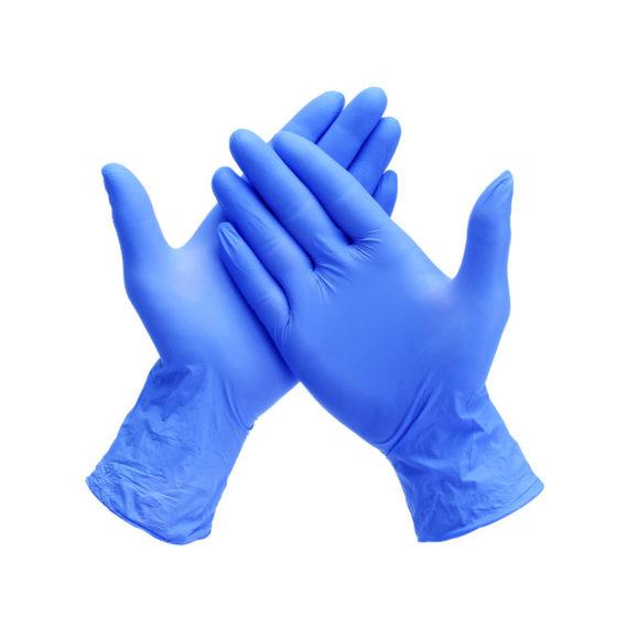 Перчатки WallyPlastic blue vinyl/nitrile blend gloves размер М