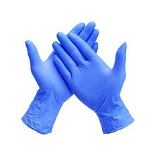 Перчатки WallyPlastic blue vinyl/nitrile blend gloves размер L