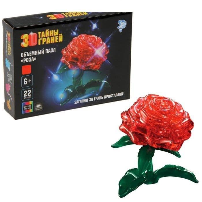 Объемный 3D пазл «Роза» 22 детали - фото 1 - id-p51808239