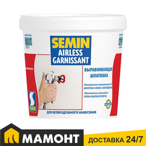 Шпатлевка выравнивающая SEMIN AlRLESS GARNlSSANT (белая крышка), 25 кг, фото 2