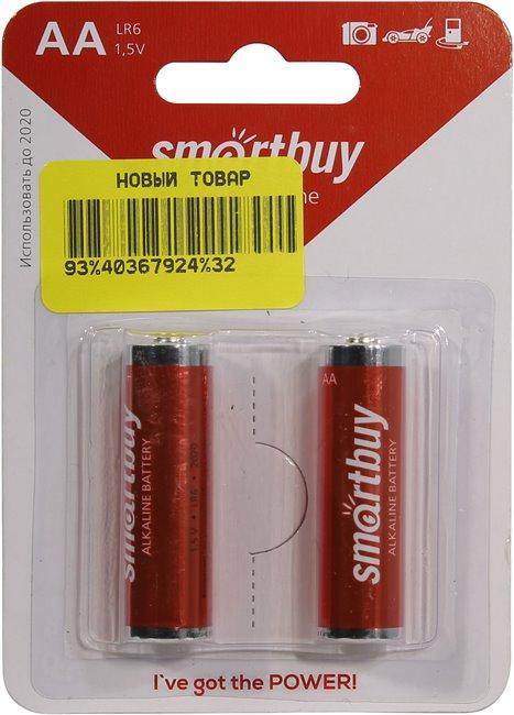 Smartbuy SBBA-2A02B, Size"AA", 1.5V, щелочной (alkaline) уп. 2 шт