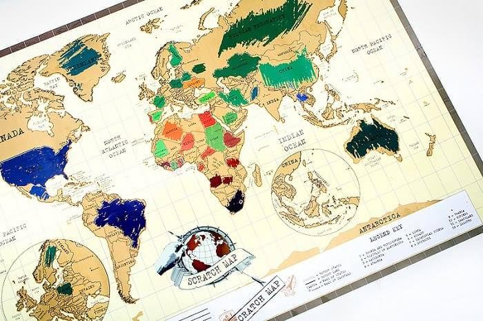 Скретч карта мира на английском языке в тубусе - фото 1 - id-p62620662