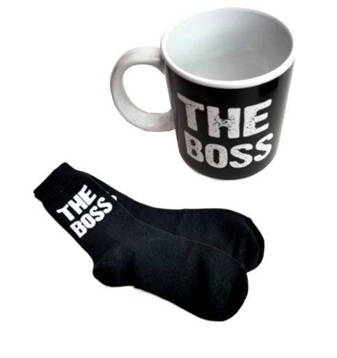 Подарочный набор «THE BOSS» (кружка и пара носков) - фото 1 - id-p63268138