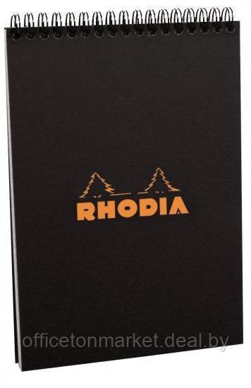 Блокнот "Rhodia", A5, 80 листов, клетка, черный - фото 1 - id-p137118757