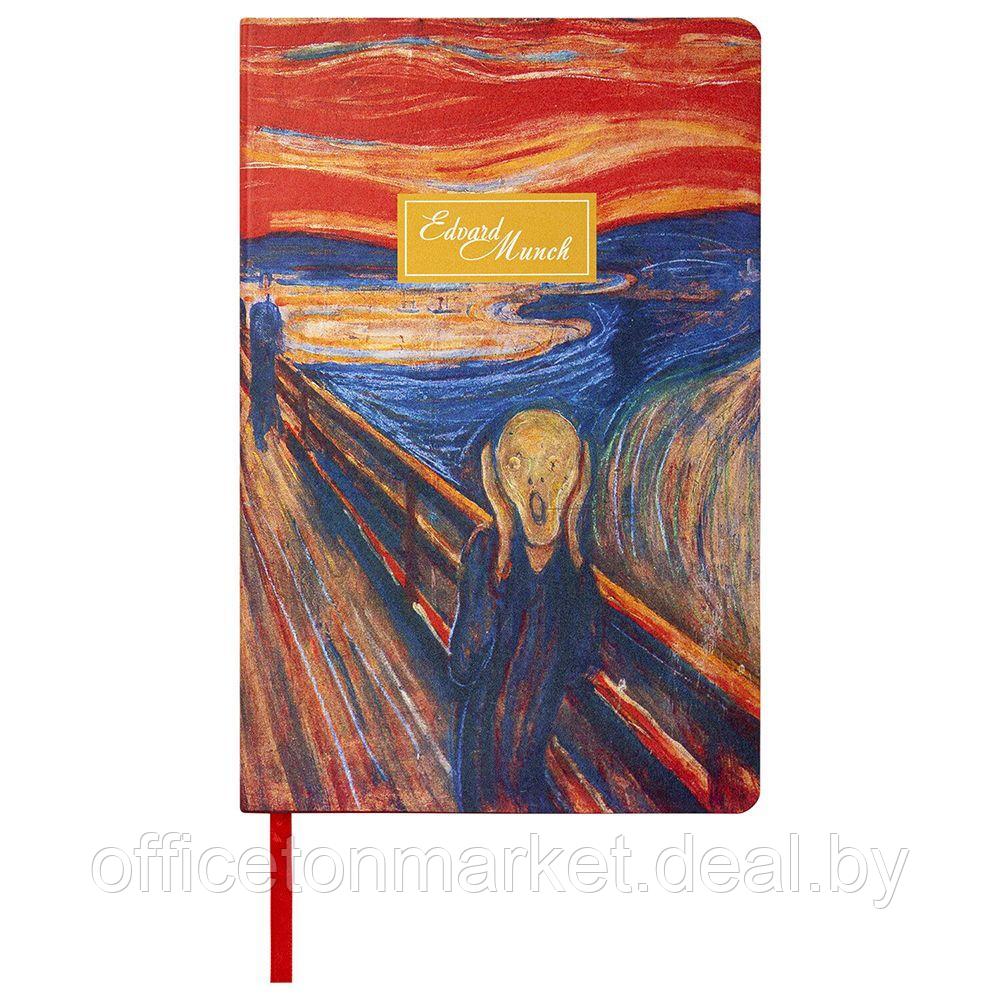 Ежедневник недатированный "Edvard Munch", А5, 136 страниц, красный - фото 3 - id-p173291632