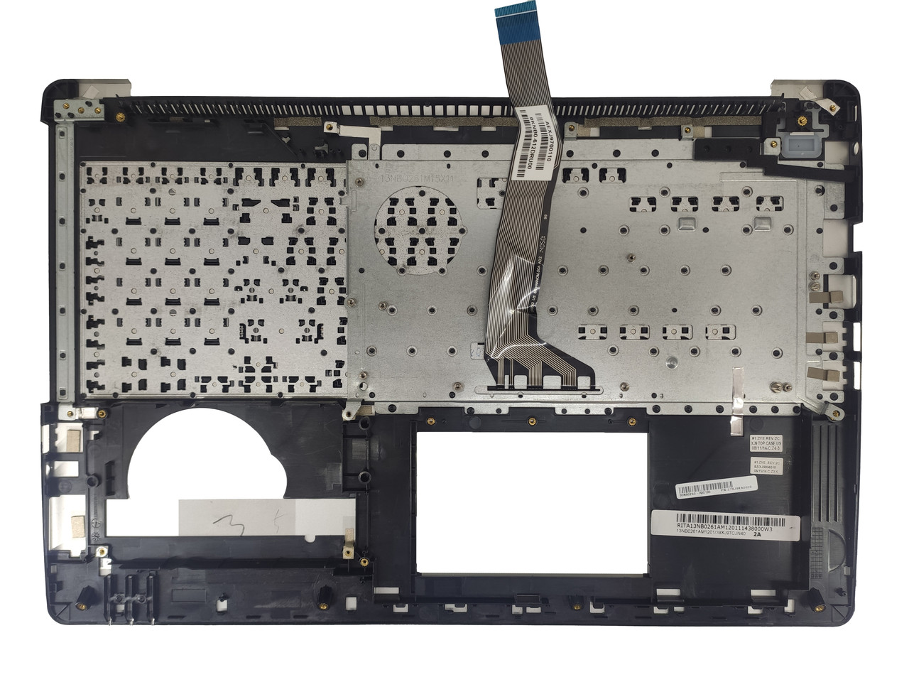 Верхняя часть корпуса (Palmrest) Asus Vivobook S551, K551 с клавиатурой, серебристый, RU - фото 2 - id-p179114922