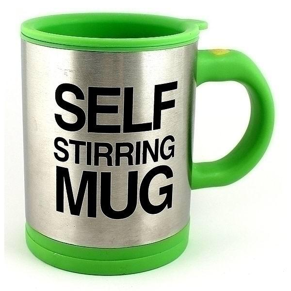 Кружка мешалка «Self mug» зеленая - фото 1 - id-p36581854