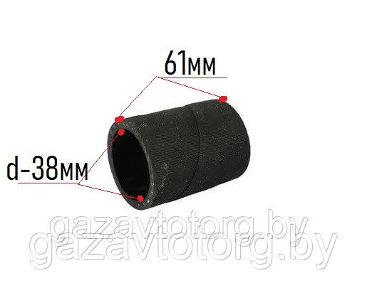 Патрубок насоса водяного 4062, 4063, 40522, 409 дв. (L-61мм, d вн.-38мм) (СЗРТ) 406-1306035, фото 2