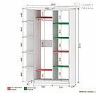 Шкаф-купе Лагуна (1,52м) ШК04-01 Венге/Дуб сонома, Левая консоль, фото 2