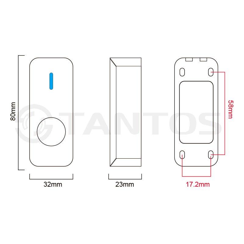 Кнопка выхода Tantos TS-NoTouch IP68 - фото 6 - id-p179667769