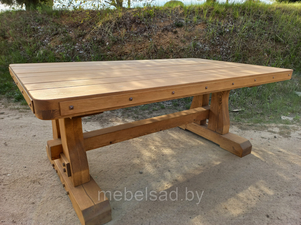 Стол садовый и банный из массива сосны "Могучий" 1,6 метра