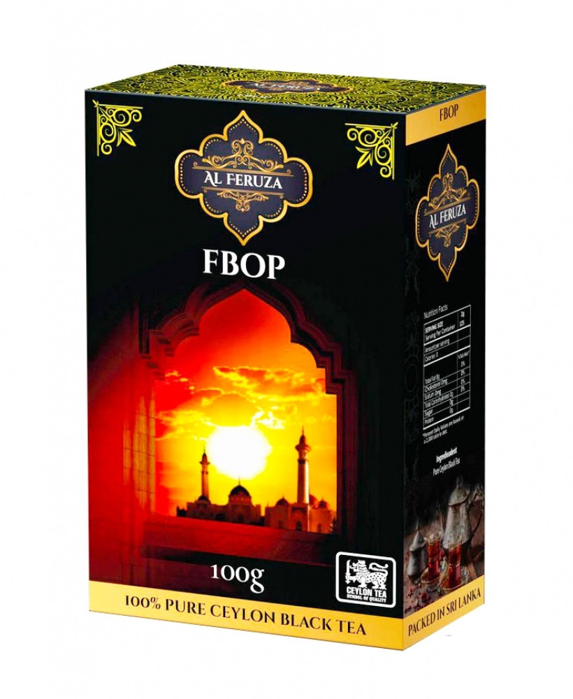 Чай AL FERUZA листовой черный стандарта FBOP, пр-во Шри-Ланка 100 г