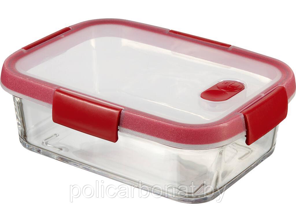 Контейнер стеклянная прямоугольный Smart cook 0,9л, красный - фото 1 - id-p162855009